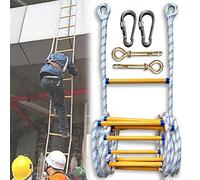 Échelle de secours incendie de 8 m (26 pi), échelle portable à corde souple pour la sécurité domestique, évacuation rapide des bâtiments de 2 à 8 étages, échelle de sauvetage fiable pour une