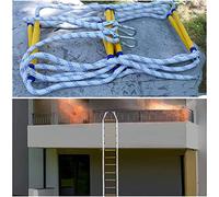 Échelle de secours incendie, échelle de corde compacte et réutilisable de 15 m, échelle de sécurité pour une évacuation rapide, résistante aux flammes, idéale pour la maison, le bureau et les situat