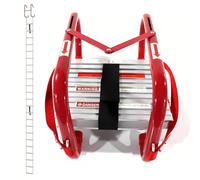 Échelle de secours portable pour la maison et le bureau - 15 m - En alliage d'aluminium - Antidérapante - Large échelons - 2 à 6 étages - Réutilisable et fiable - Solution de sécurité