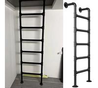 Échelle de Secours pour puits de lumière de sous-Sol, escabeau Mural en Fer forgé pour Grenier, échelle métallique Polyvalente pour loft, Camion, Bateau, Camping-Car - ES