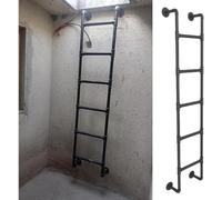 Échelle De Secours pour sous-Sol - Échelles De Secours pour évacuation De Puits De Fenêtre De sous-Sol à L'extérieur, Petite échelle pour La Sécurit, One Color, 140cm/55in