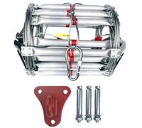 Échelle de secours robuste de 12 m avec échelons en aluminium et corde en acier galvanisé, capacité de 250 kg, résistante aux flammes, pour maisons de 2 à 3 étages, balcon