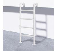 Échelle de Secours Robuste Pour Puits de Fenêtre, Esen Métal Blanc de 1,2 M, 1,5 M, 1,8 M, 2,1 M, 2,4 M, Échelle D'Escalade Intérieure Et Extérieure Pour Grenier, Échelle Droite de Sécurité/1.55M/5.1F