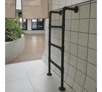 Échelle de Secours Robuste Pour Puits de Fenêtre, Esmural En Métal, Multifonction, Pour Lit Mezzanine, Dortoir, Lit Superposé, Échelle Haute, Échelle Latérale, Noir/1.15M/3.8Ft/45In