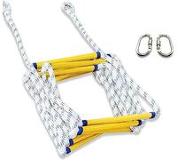 Échelle de secours souple en cas d'incendie - Échelle de corde réutilisable à déploiement rapide pour les urgences en immeubles de grande hauteur - Rangement compact et équipement de sécurit
