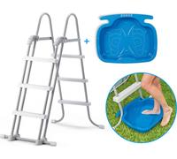 Echelle de sécurité Intex deluxe avec bain de pieds pratique pour piscine jusqu'à 107 cm de haut