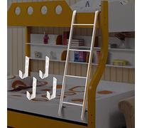 Échelle de sécurité pour lit superposé, avec Crochets, pour lit Double, Camping-Car, escabeau en métal argenté, pour dortoir Scolaire (Taille : 1,4 m/4,6 pi)