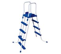 Bestway - Echelle de sécurité pour piscine hors sol, 4 marches de chaque côté, hauteur 122 cm
