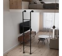 Échelle de Sortie de puits d’Urgence pour fenêtre Loft en métal Step S Escalade Universelle pour Grenier, dortoir, bibliothèque, lit superposé, terrasse, Camping-Car - Charges 330Lbs - Noir