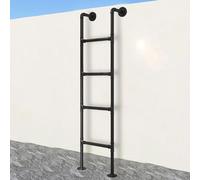 Échelle de sortie en fer forgé robuste 4/5/8 échelons à fixation murale 11570 cm Parfait pour les fenêtres de sous-sol, les puits de secours et les lits superposés Sécurité 160 cm