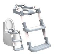 Échelle de toilette d'entraînement - Potty Training Seat with Step | Siège de toilette pour et étapes | Chaise antidérapante pliable Les gatts de sécurité à coussin réglables et doux pour les