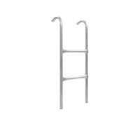 vidaXL Echelle de Trampoline à 2 Marches Accessoire de Trampoline Sécurité Supplémentaire Echelle de Sécurité Extérieur Acier Argenté 72 cm (Convient pour Une Hauteur de 65 cm)