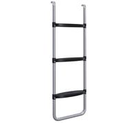 Échelle de trampoline - SPORTNOW - 2 ou 3 marches larges horizontales crochet universel robuste - acier - 97x32cm - argent