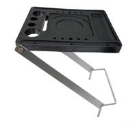 Échelle de travail en fer robuste, design trapézoïdal pour une meilleure stabilité, étagère pliable multifonction pour intérieur et extérieur, 34 x 27 cm, noir