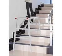 Échelle de travail pliante à pieds réglables pour sols irréguliers, échafaudage robuste pour cage d'escalier avec patins antidérapants, tabouret d'atelier pour usage domestique, 160 x 30 cm, coul