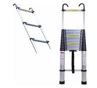 Échelle d'échafaudage portable pliable extensible avec 2 crochets amovibles Pieds en caoutchouc antidérapants Design DIY Capacité maximale 150 kg Idéal pour un usage domestique et professionnel