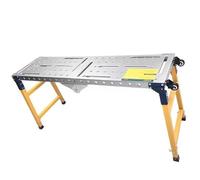 Échelle d'échafaudage réglable avec pédale large, plate-forme de travail multi-positions pour construction, réparation de toit, peinture murale, pliable pour un transport facile