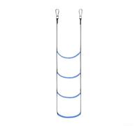 Échelle d'embarquement pour bateau gonflable, échelle en corde solide et légère, supporte 181,4 kg, facile à utiliser et à ranger (bleu-4)