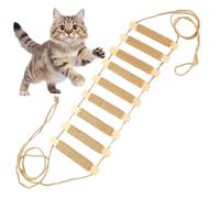 Échelle d'escalade À Chat Jouet d'escalade Interactif en Sisal Résistant | Mobilier Pour Chat En Bois Protection De Meubles Salon Maison Intérieur Extérieur Plafond Coin Porte Chambre