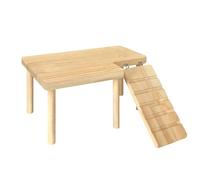 Échelle d'escalade de la maison de hamster - Toy de plate-forme de suspension pour hamster en bois, escalade à plusieurs niveaux | Abri de cage à souris Gerbil jouant des