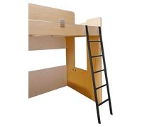Échelle d'escalade de lit superposé avec crochets de 175 cm de haut pour lits hauts, accès sécurisé au grenier pour adolescents, idéale pour les campéans et les écoles (noir, 1,75 m)