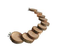 Échelle d'escalade pour hamster, pont en bois naturel, jouet à mâcher pour gerbille et petits animaux, 10 marches