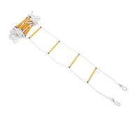 Échelle d'incendie avec 2 mousquetons, échelle en corde, échelle de sauvetage ignifuge, 7,5 m/10 m/12 m, jusqu'à 200 kg, pour lutte contre les incendies, aide d'urgence, corde de sauvetage (7,5 m)
