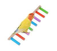 Échelle d'oiseau pour cage, échelle d'oiseau, échelle de perroquet en bois, outil d'affûtage de griffes multifonction lourd, accessoires de grattage interactifs pour Parakeet Appliquer Lovebird