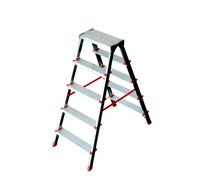 Échelle Double Montée Échelle Aluminium Montant 5 Échelons Tabouret Maison