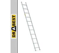 Échelle DRABEST série Pro échelle en Aluminium échelle inclinée 1x11 Pro DRABEST + Crochet, Argent