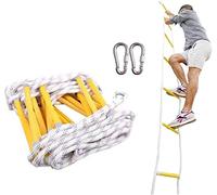 Échelle d'urgence en corde de secours - Échelle de sécurité durable pour évacuations rapides, facile à utiliser, idéale pour les urgences à la maison et au bureau