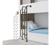 Échelle d'urgence portable pour lit double sur lit superposé complet, capacité de charge de 150 kg, hauteur de 2 m, marches noires pour un accès facile et une évacuation rapide