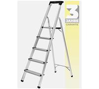 Échelle en Aluminium CF-133B | 3-6 marches - Pliable - Jusqu’à 150 kg - Échelle ménagère avec Espace de Rangement - Échelle - Escabeau