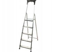 KADAX Escabeau Pliant en Aluminium, 3 marches - Charge Max. 125 kg, léger et Stable pour Usage Domestique et Professionnel