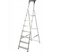 Échelle en aluminium KADAX, échelle jusqu'à 125 kg, échelle à marches, 6 marches