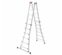 Échelle en Aluminium télescopique Multiposition ProfiStep Multi avec stabilisateur (4 x 6 échelons)