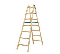 Échelle en bois autostable - BRAKET - 2x7 échelons - 211 cm - Pin sans nœuds - Échelons collés D4