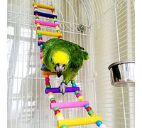 Échelle en bois/perchoir pour oiseau (perroquet, perruche, cacatoès, ara macao) ou rat, gerbille, souris, chinchilla, cochon d'Inde, écureuil