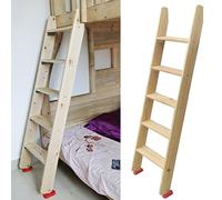 Échelle en Bois pour lit superposé très Haut de 100 125 150 175 cm avec pédale de 9,4 cm de Large, échelles de lit Mezzanine/Haut/Camping-Car pour Adultes/Personnes âgées/Enfants, échelle in