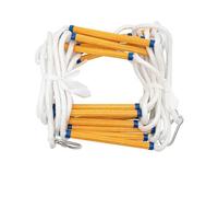 Échelle en corde de sécurité, 10 m, avec 2 mousquetons, réutilisable, légère et compacte, pour fenêtres, balcons, capacité de charge de 200 kg