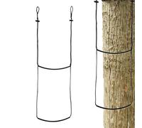 Échelle en Corde pour cabane dans Les Arbres - 150 cm - Corde d'escalade à Deux marches - Sangle tissée à la Main légère avec Boucles réglables en chaîne Marguerite - pour, Jeunes, Adultes