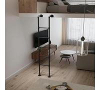 Échelle en métal robuste pour l'escalade peu encombrante, supporte 150 kg, idéale pour les descentes de sous-sol, les lits superposés et les lits mezzanines