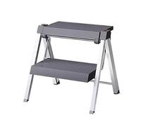 Échelle Escabeau pliable en aluminium 2 marches, 3 marches/4 marches, marchepied léger avec plateforme élargie, multi-usage et antidérapant, charge maximale 150 kg (2 marchepieds)