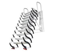 échelle Escalier de Grenier Pliable, échelle de Grenier Murale télescopique en Titane et magnésium, escalier de Plafond Manuel escamotable(2.27-3m)