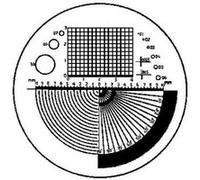 Echelle graduée de précision de rechange, Type : B, Modèle Grille de polarité, angles, rayons G