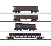 4 wagons marchandises différents avec chargements, DB, Ep. V - MARKLIN 46915 - H
