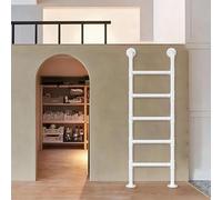 Échelle Industrielle Universelle en métal de 100 à 300 cm de Haut, échelle Droite Murale pour lit superposé et Sortie de sous-Sol, Tuyau en Fer forgé Blanc - Taille Personnalisable(145cm/57in)