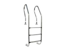 Echelle inox courbée pour piscine bois