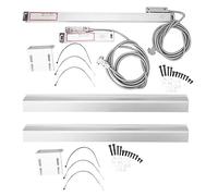 Échelle linéaire de lecture DRO 2AE 3AE, échelle linéaire en alliage d'aluminium pour tour, encodeur, fraiseuse, ensemble de 2 pièces avec accessoires de montage, options 0 200 mm (Course (200 mm et