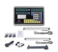 Échelle linéaire numérique précise Kit de lecture numérique DRO à 2 axes de haute précision et règle de capteur d'encodeur d'échelle linéaire 2 pièces for le tournage de tour de fraisage pour tours de